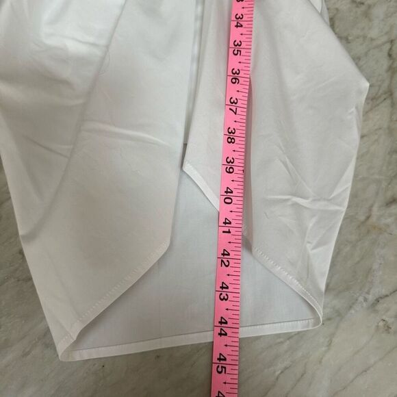 Veronica Beard ruched shirtdress stretch cotton dress white size 2 NWT - Picture 10 of 10